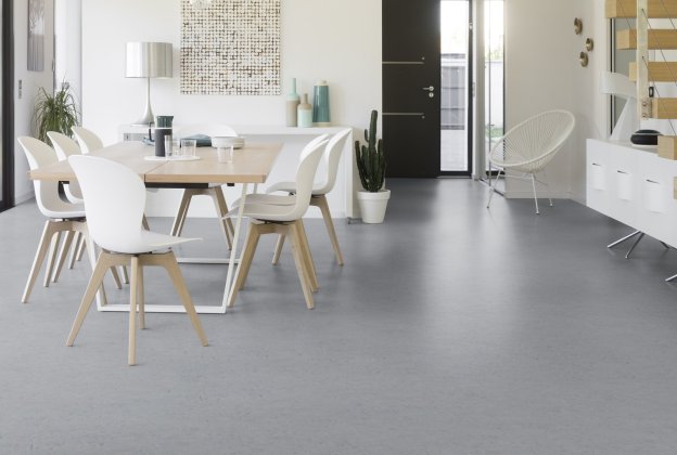 Linoleum Gerflor Marmorette LCH Neocare 0055 Ash Grey hall_2