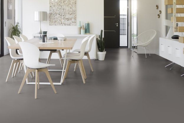 Linoleum Gerflor Uni Walton 0082 Broken Grey hall_2