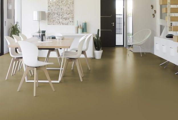 Linoleum Gerflor Acoustic Plus Uni Walton 0090 Olive roheline_2