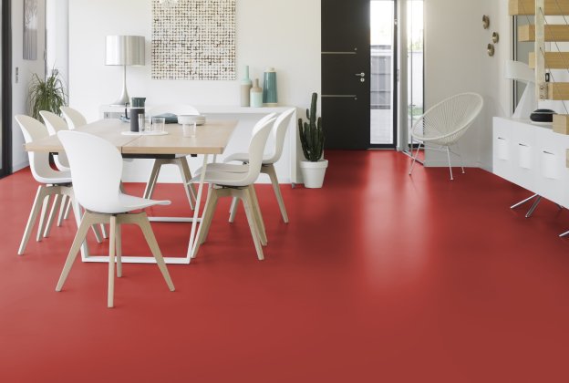 Linoleum Gerflor Acoustic Plus Uni Walton 0010 Pompeji Red punane_2