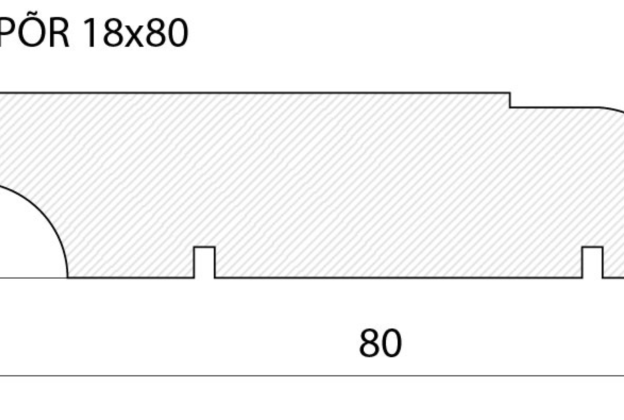 Põrandaliist nr 17 - 18 x 80 mm tamm, mänd, valge  _4