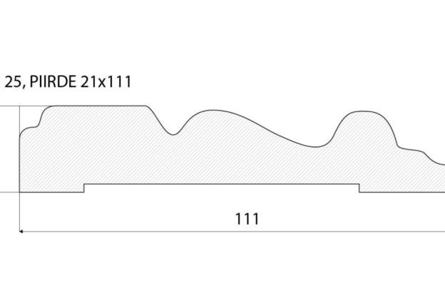 Piirdeliist 25- 21 x 111 mm, tamm, mänd, valge   _4