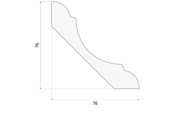 Sisenurgaliist 45, 76 x 76mm, tamm, mänd, valge   _4