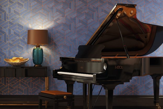 Käsitöötapeet Tiffany Designs, Etre, et309 hall spoon, kuldne triip   _2