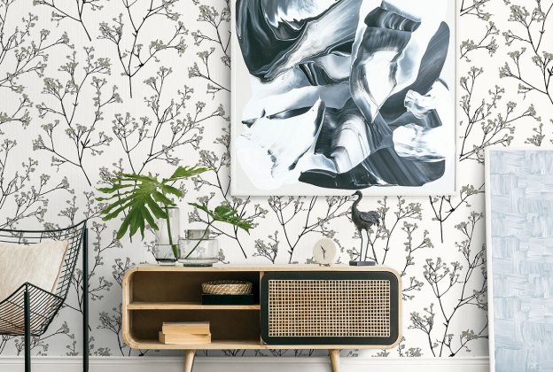 Käsitöötapeet Paper & Ink, Natural Silhouettes, ns50300 valge/ hall/ must_2