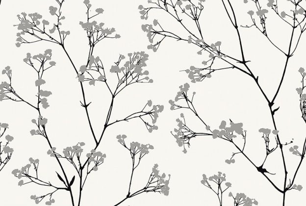 Käsitöötapeet Paper & Ink, Natural Silhouettes, ns50300 valge/ hall/ must_1