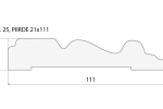 Piirdeliist 25- 21 x 111 mm, tamm, mänd, valge   _4
