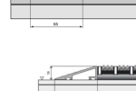 Poriresti raam Aluminium profiil-koonus, K 16mm, L 65mm _4