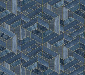 Käsitöötapeet Tiffany Designs, Etre, et307 sinine spoon, kuldne triip 