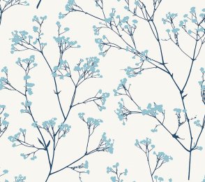 Käsitöötapeet Paper & Ink, Natural Silhouettes, ns50302 valge/ sinine